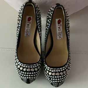 Sliver STUD BLACK SUEDE PLATFORMS